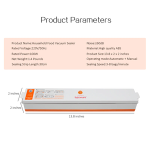 220V/110V Food Vacuum Sealer Including (15Pcs) Bags