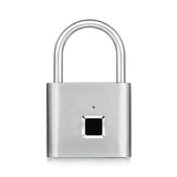 Golden security keyless USB rechargeable door lock fingerprint smart padlock quick unlock Zinc alloy metal self developing chip