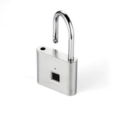 Golden security keyless USB rechargeable door lock fingerprint smart padlock quick unlock Zinc alloy metal self developing chip