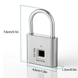 Golden security keyless USB rechargeable door lock fingerprint smart padlock quick unlock Zinc alloy metal self developing chip