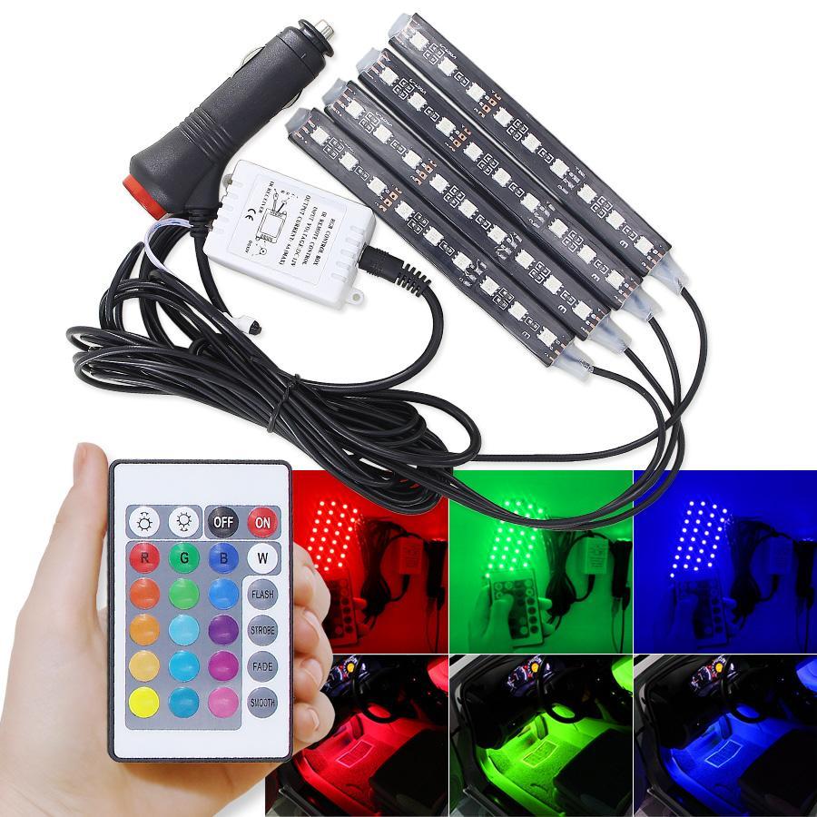 Car Interior LED Atmosphere Lights 4Pcs