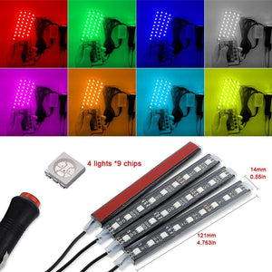 Car Interior LED Atmosphere Lights 4Pcs